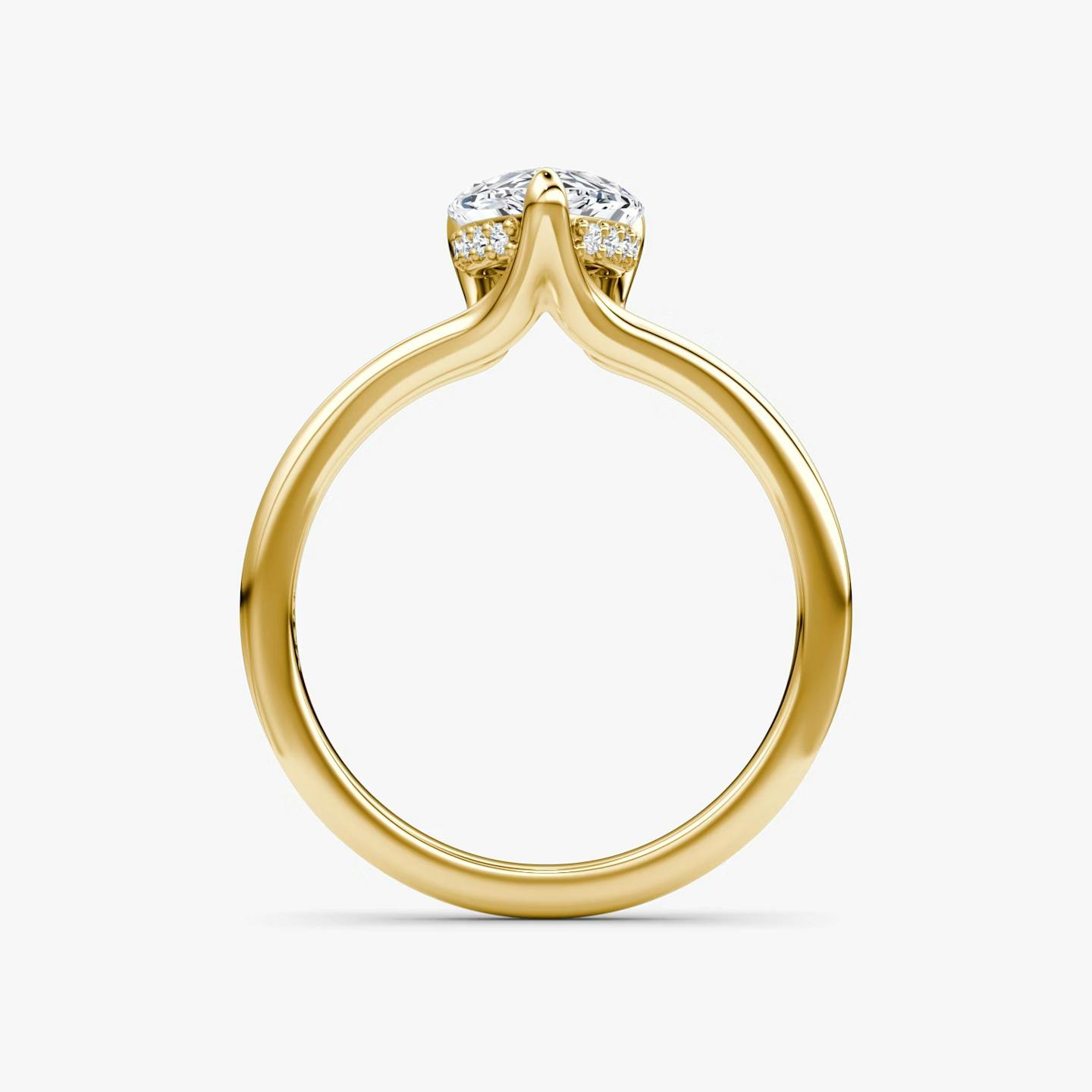 The Floating Split Band | Pear | 18k | 18k Yellow Gold | Band: Plain | Diamond orientation: vertical | Carat weight: See full inventory