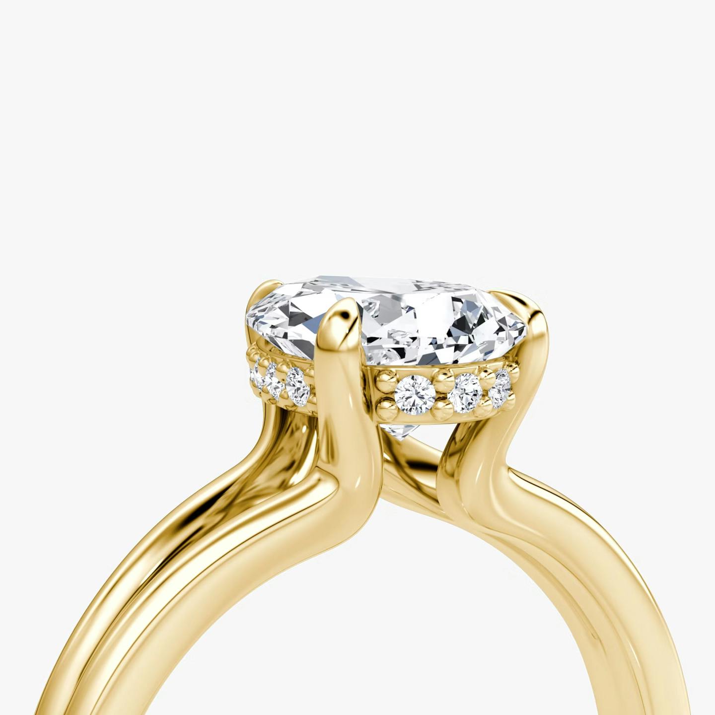 The Floating Split Band | Pear | 18k | 18k Yellow Gold | Band: Plain | Diamond orientation: vertical | Carat weight: See full inventory
